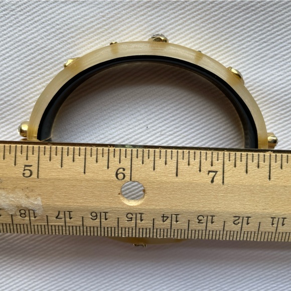 NWOT ALEXIS BITTAR BRACELET GOLD COLOR WITH LARGE RHINESTONES - Picture 6 of 6